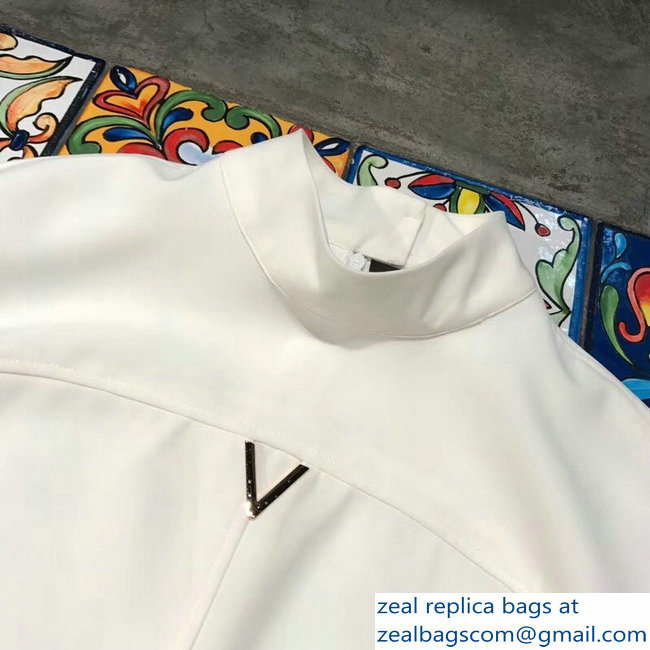 Louis Vuitton V White Dress with a Belt 2018 - Click Image to Close