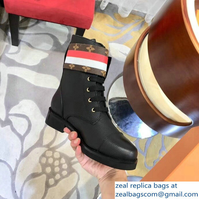 Louis Vuitton Wonderland Flat Ranger Boots 1A4GO2 Bold Red And White Stripe 2018 - Click Image to Close