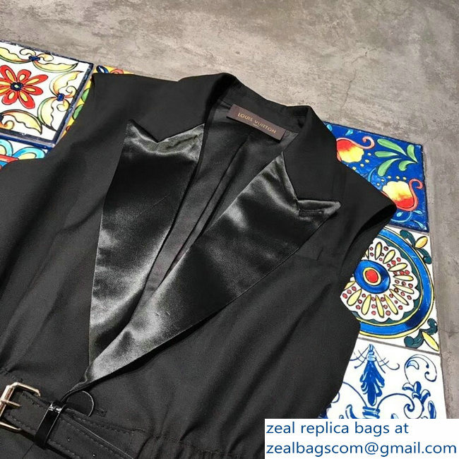 Louis Vuitton Wool And Mohair Sleeveless Jacket Black 1A4BWZ 2018