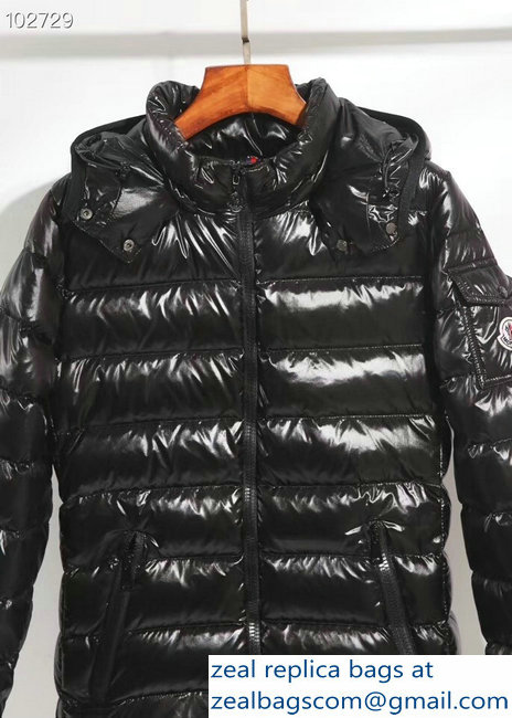 Moncler Down Jacket black with hat 2018 - Click Image to Close