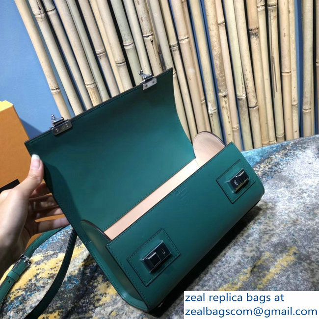 Moynat Cabotin Small Structured City Bag in Natural Cow leather Green