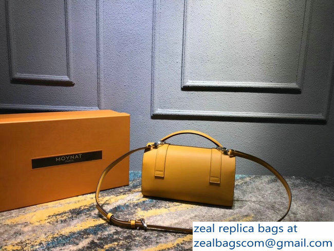 Moynat Cabotin Small Structured City Bag in Natural Cow leather Yellow