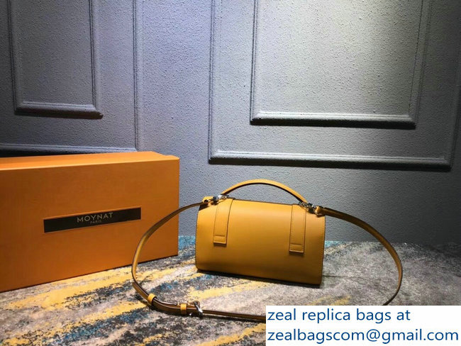 Moynat Cabotin Small Structured City Bag in Natural Cow leather Yellow