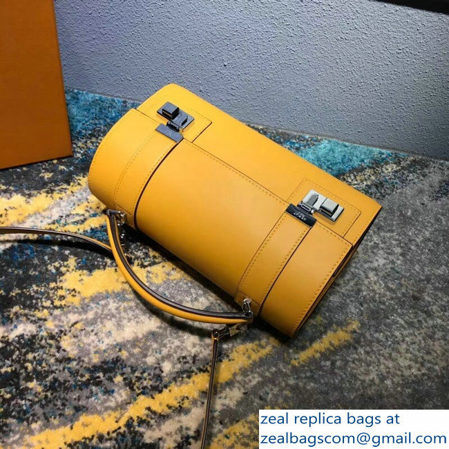 Moynat Cabotin Small Structured City Bag in Natural Cow leather Yellow