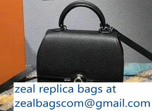 Moynat Mini Rejane BB Bag in Taurillon Gex Togo Leather Black