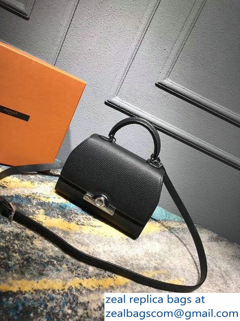 Moynat Mini Rejane BB Bag in Taurillon Gex Togo Leather Black - Click Image to Close