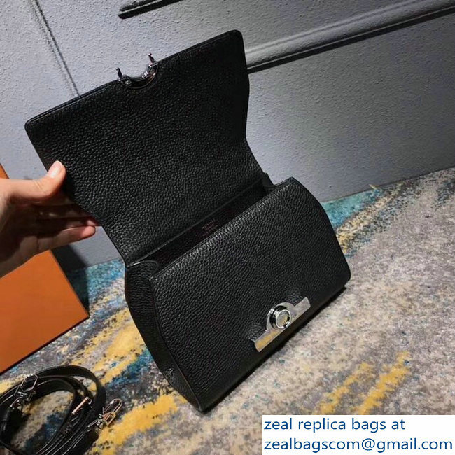 Moynat Mini Rejane BB Bag in Taurillon Gex Togo Leather Black