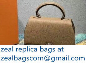 Moynat Mini Rejane BB Bag in Taurillon Gex Togo Leather Camel