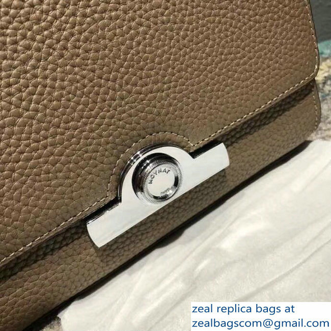 Moynat Mini Rejane BB Bag in Taurillon Gex Togo Leather Camel