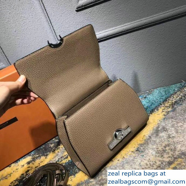 Moynat Mini Rejane BB Bag in Taurillon Gex Togo Leather Camel