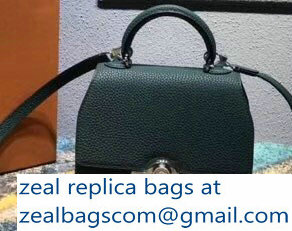 Moynat Mini Rejane BB Bag in Taurillon Gex Togo Leather Green