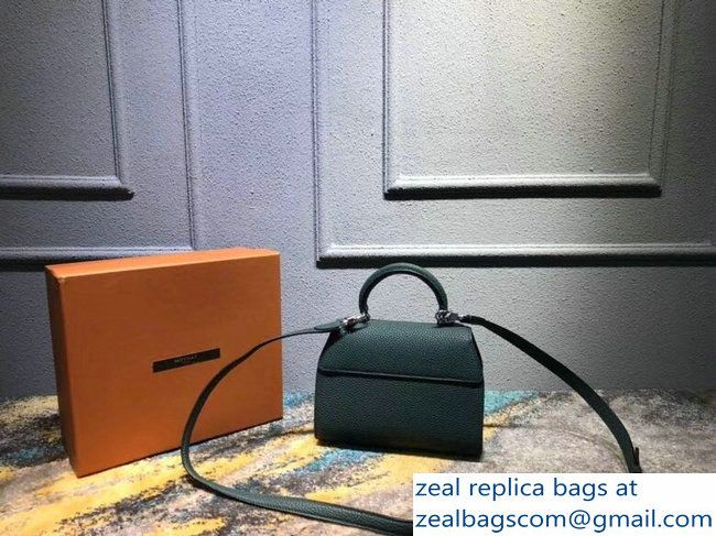 Moynat Mini Rejane BB Bag in Taurillon Gex Togo Leather Green - Click Image to Close