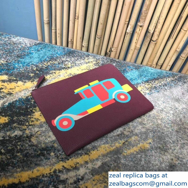 Moynat Mosaique Car Document Holder Pouch Clutch Bag 04