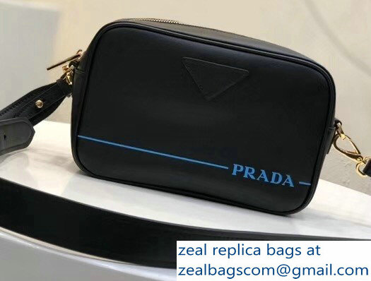 Prada Mirage Leather Shoulder Camera Bag 1BH093 Black 2018