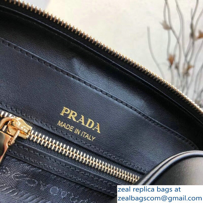 Prada Mirage Leather Shoulder Camera Bag 1BH093 Black 2018