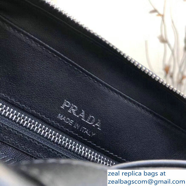 Prada Mirage Leather Shoulder Camera Bag 1BH093 Logo Black 2018