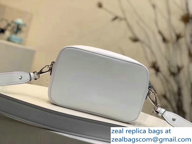 Prada Mirage Leather Shoulder Camera Bag 1BH093 Logo White 2018