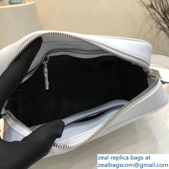 Prada Mirage Leather Shoulder Camera Bag 1BH093 Logo White 2018 - Click Image to Close