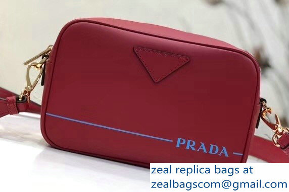 Prada Mirage Leather Shoulder Camera Bag 1BH093 Red 2018 - Click Image to Close