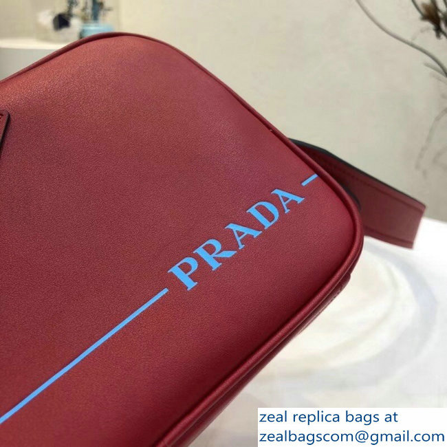 Prada Mirage Leather Shoulder Camera Bag 1BH093 Red 2018