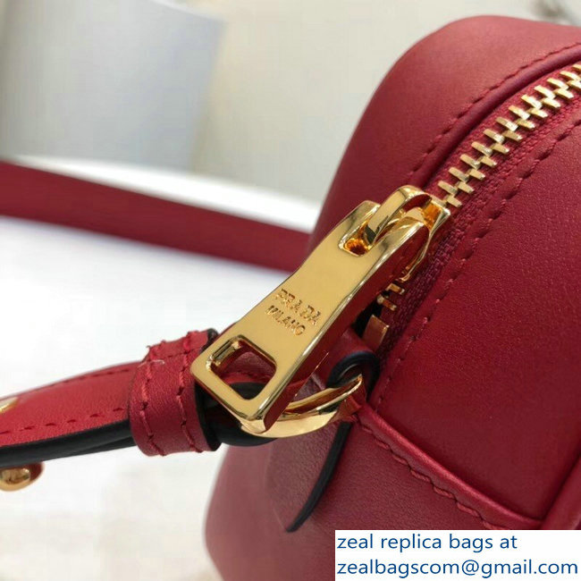 Prada Mirage Leather Shoulder Camera Bag 1BH093 Red 2018 - Click Image to Close