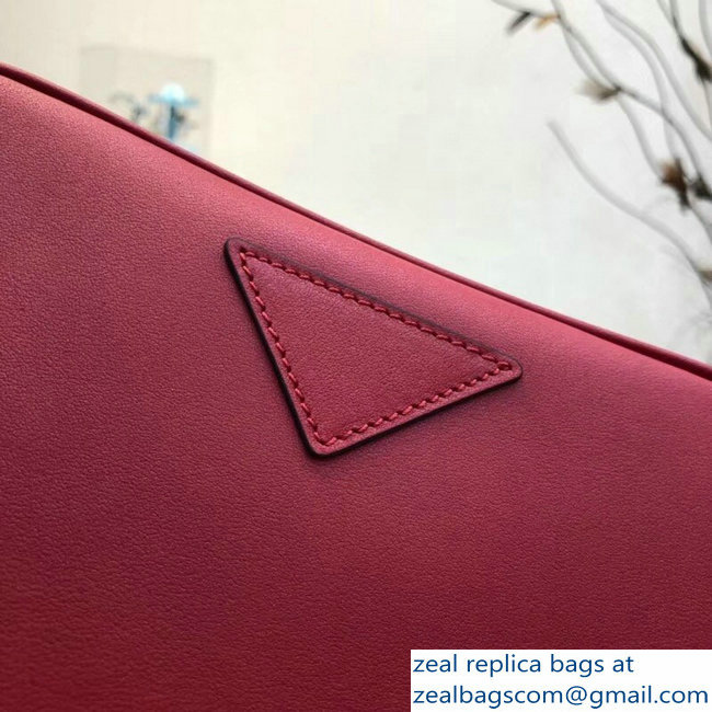 Prada Mirage Leather Shoulder Camera Bag 1BH093 Red 2018