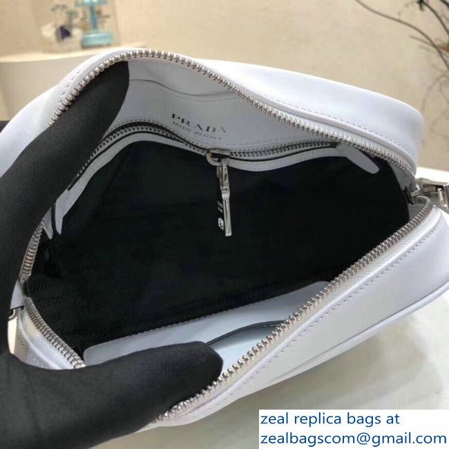 Prada Mirage Leather Shoulder Camera Bag 1BH093 Trees White 2018
