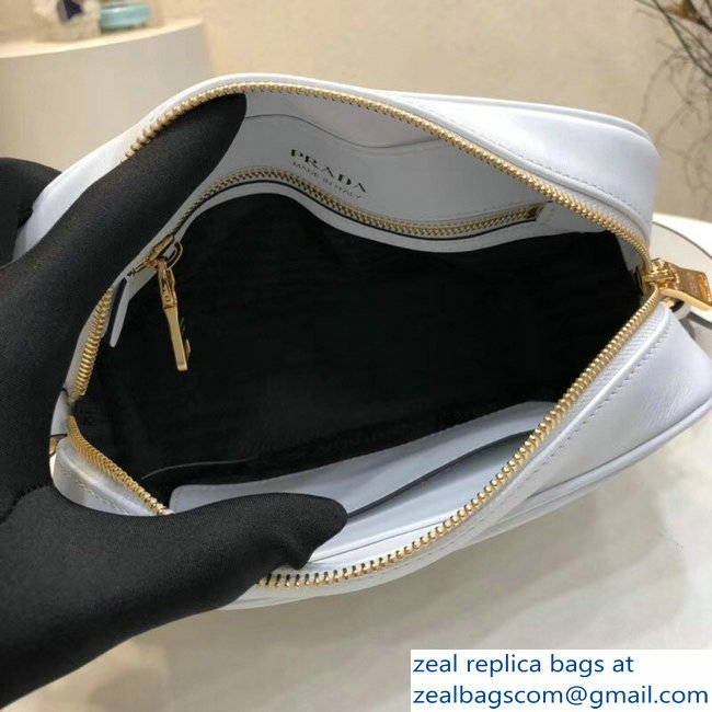 Prada Mirage Leather Shoulder Camera Bag 1BH093 White 2018
