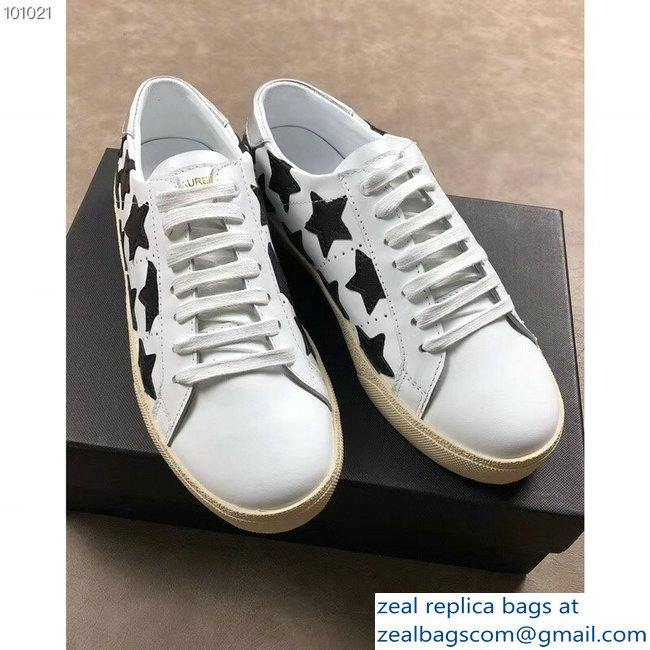 Saint Laurent Court Classic Star California Sneakers White/Black