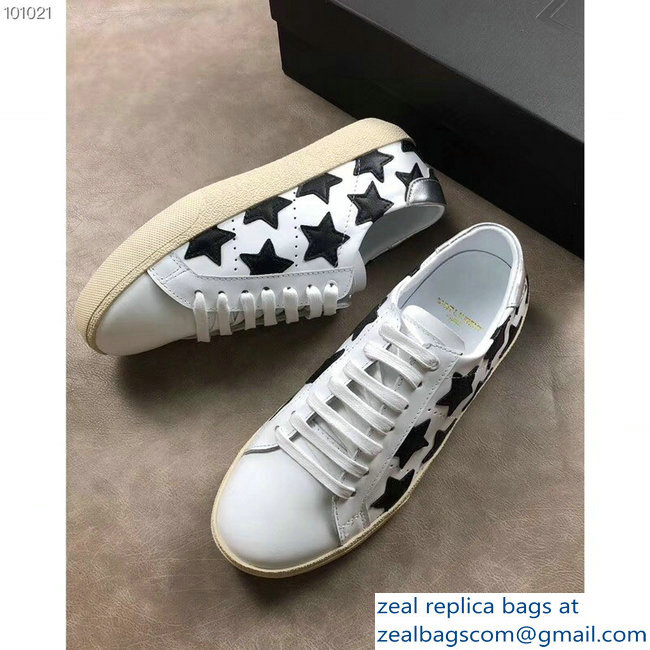 Saint Laurent Court Classic Star California Sneakers White/Black