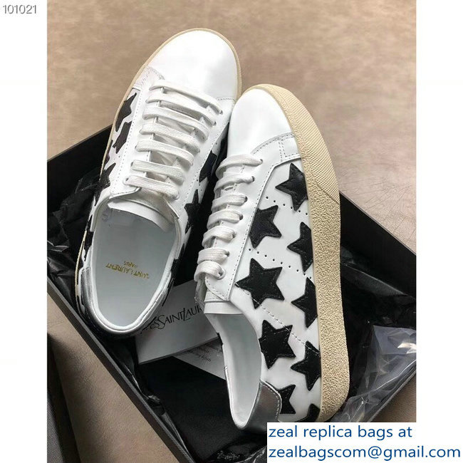 Saint Laurent Court Classic Star California Sneakers White/Black