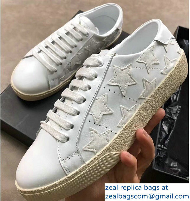 Saint Laurent Court Classic Star California Sneakers White