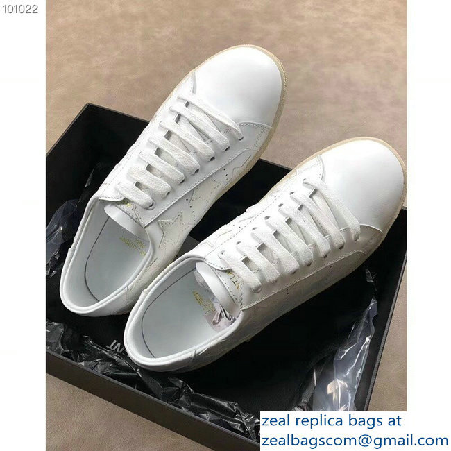 Saint Laurent Court Classic Star California Sneakers White