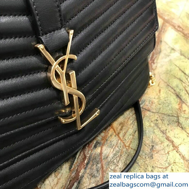 Saint Laurent Monogram Sulpice Medium In Matelasse Leather Bag 532652 Black 2018
