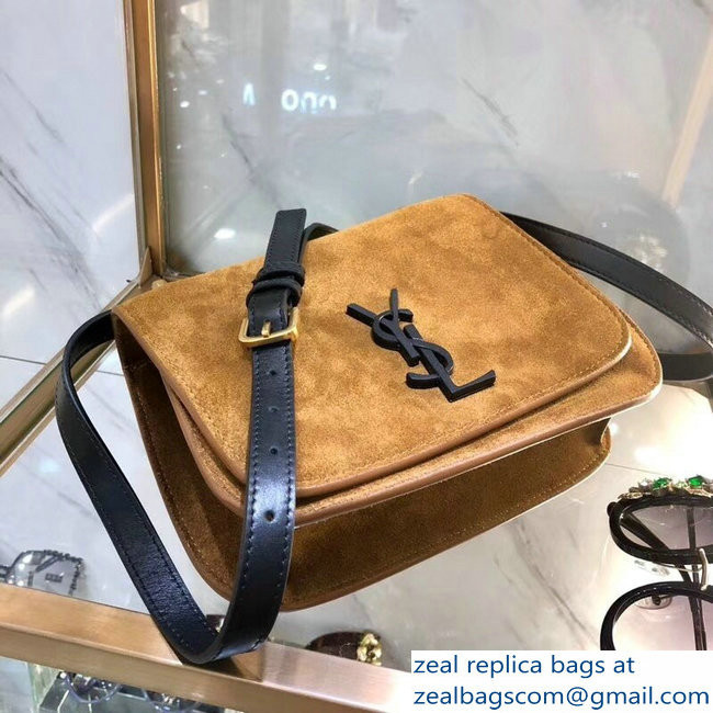 Saint Laurent Spontini Small Satchel Bag 512853 Suede Brown 2018 - Click Image to Close