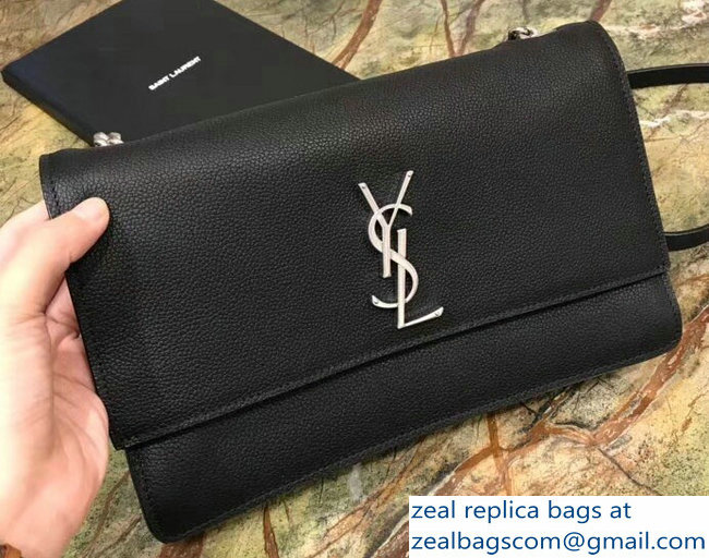 Saint Laurent Sunset Medium Bag In Grained Leather 515823 Black 2018
