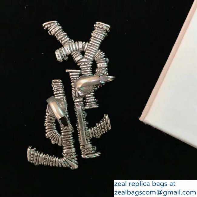 Saint Laurent YSL Logo Clip Earrings