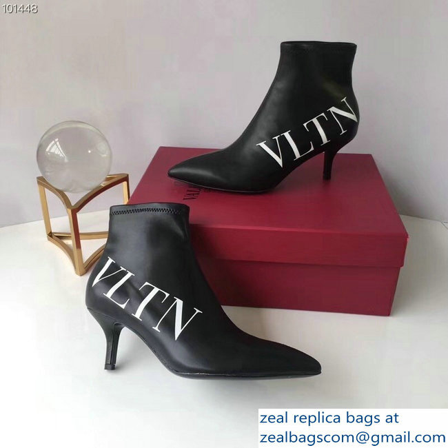 Valentino Heel 5cm VLTN Ankle Boots Black 2018