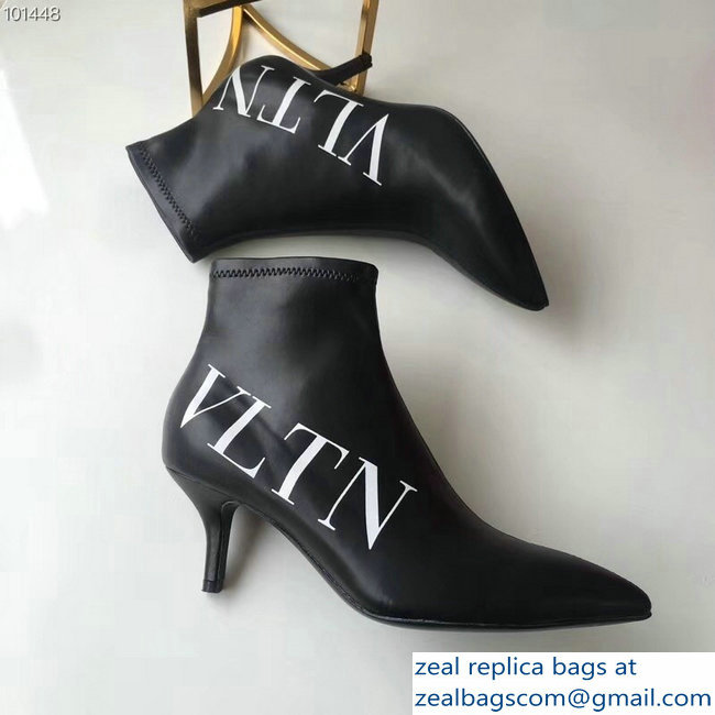 Valentino Heel 5cm VLTN Ankle Boots Black 2018