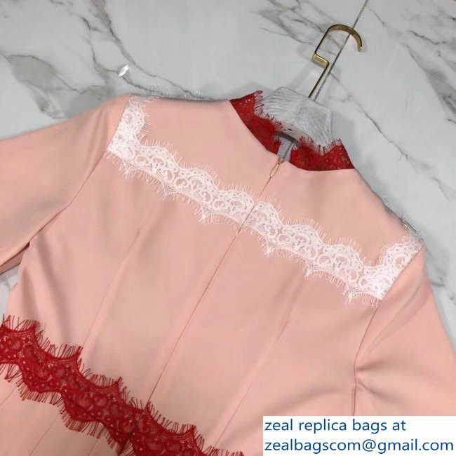 Valentino Lace Dress Pink 2018