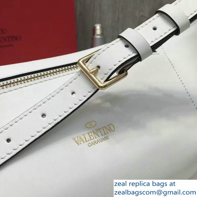 Valentino Red Rockstud Belt Bag Be My VLTN Heart White 2018