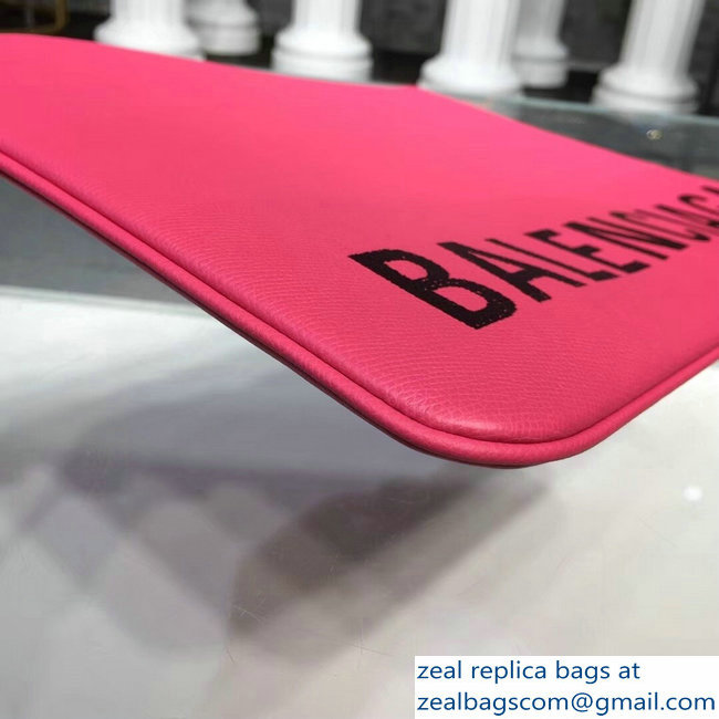 Balenciag Front Logo Ville Pouch Clutch Bag Pink 2018 - Click Image to Close