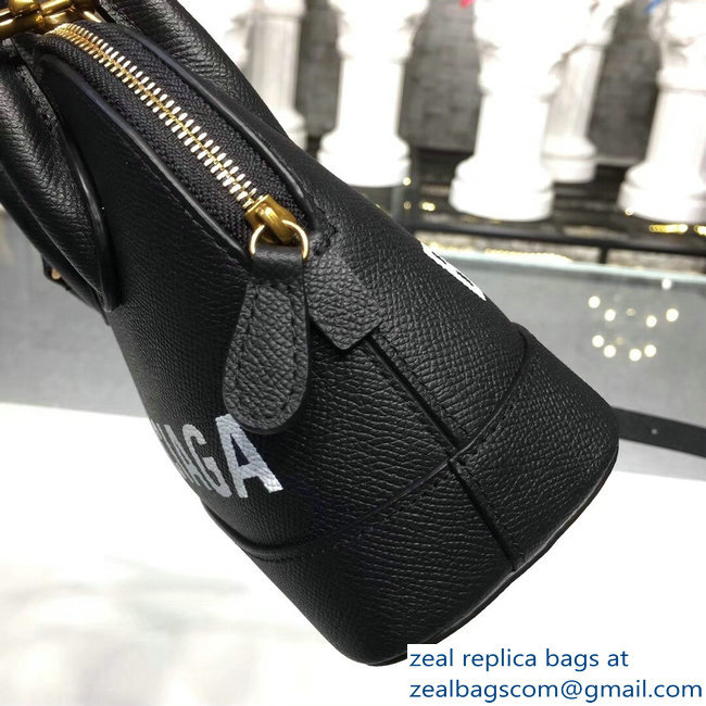 Balenciag Front Logo Ville Top Handle Mini Bag Black 2018