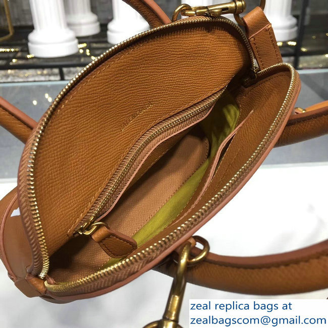 Balenciag Front Logo Ville Top Handle Mini Bag Brown 2018 - Click Image to Close