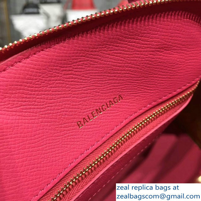 Balenciag Front Logo Ville Top Handle Mini Bag Pink 2018