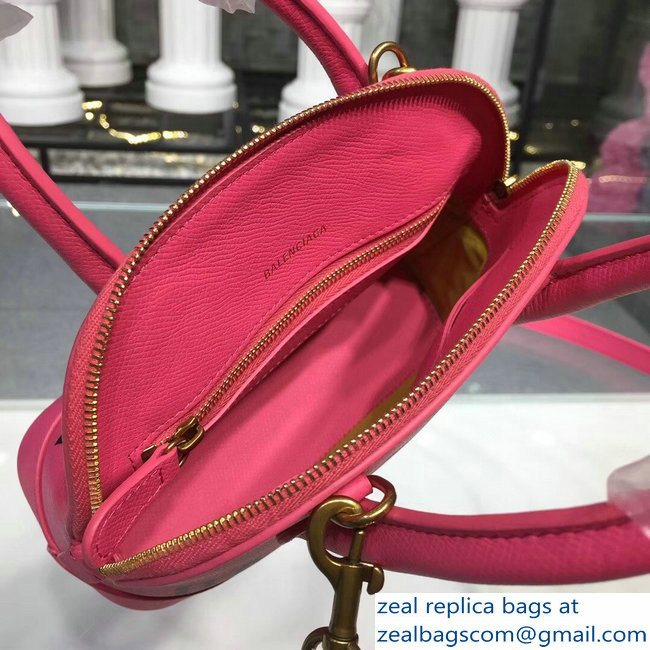 Balenciag Front Logo Ville Top Handle Mini Bag Pink 2018 - Click Image to Close