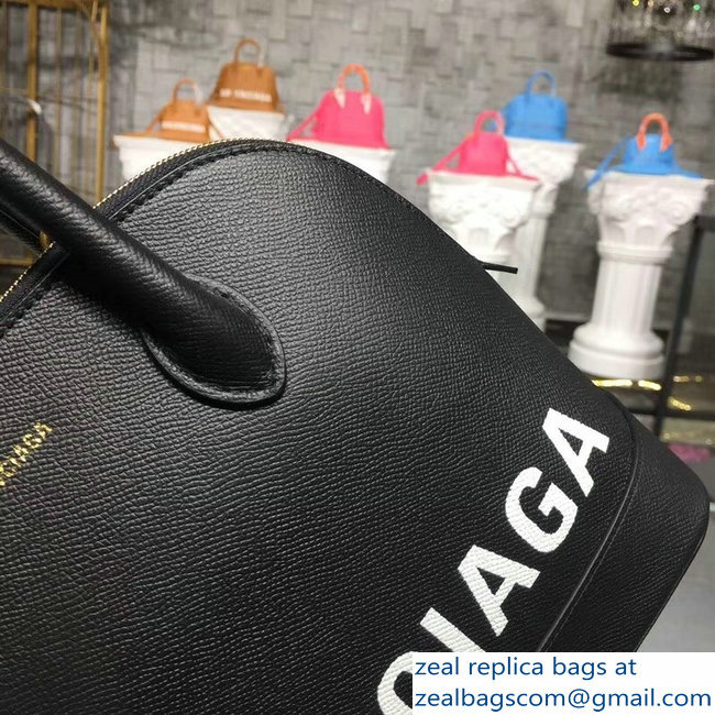 Balenciag Front Logo Ville Top Handle Small Bag Black 2018 - Click Image to Close