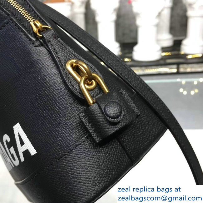 Balenciag Front Logo Ville Top Handle Small Bag Black 2018 - Click Image to Close