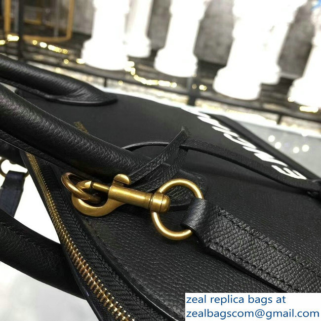 Balenciag Front Logo Ville Top Handle Small Bag Black 2018 - Click Image to Close