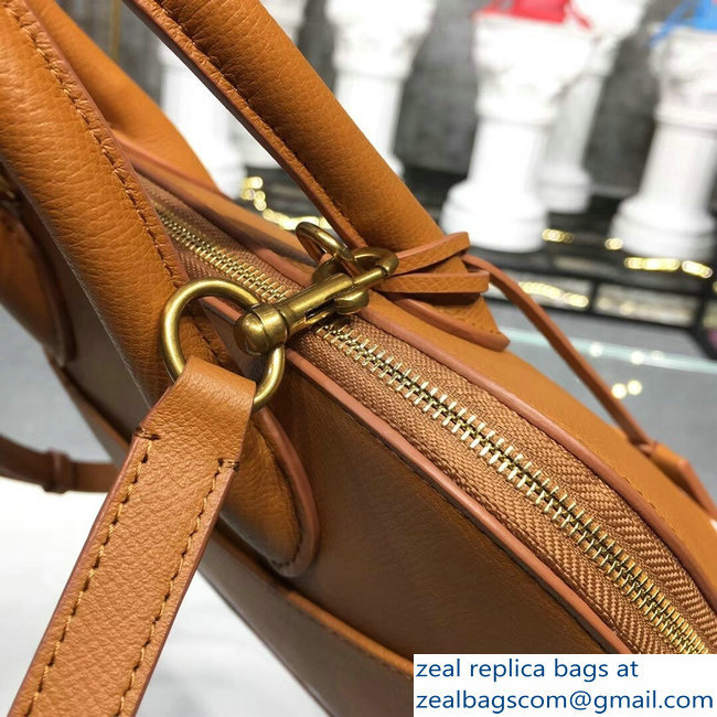 Balenciag Front Logo Ville Top Handle Small Bag Brown 2018 - Click Image to Close